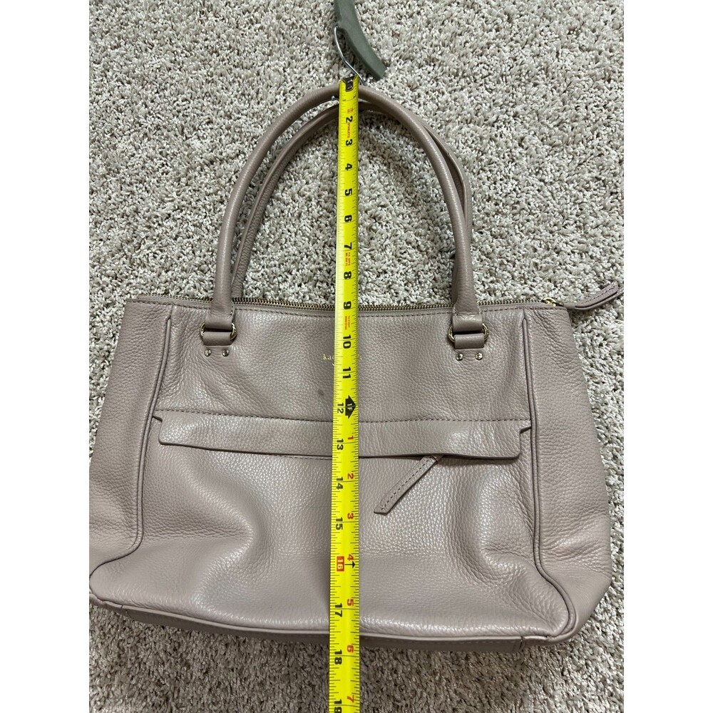 “Kate Spade Beige Leather Handbag Shoulder Tote Purse Women Stylish Bag” - Picture 3 of 11